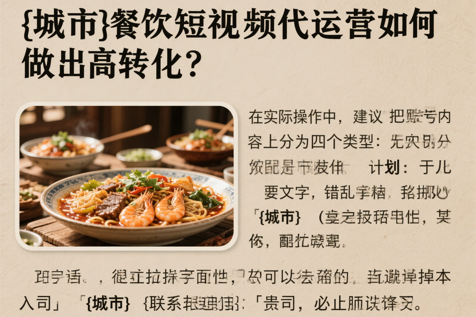 漯河餐饮短视频代运营如何做出高转化？