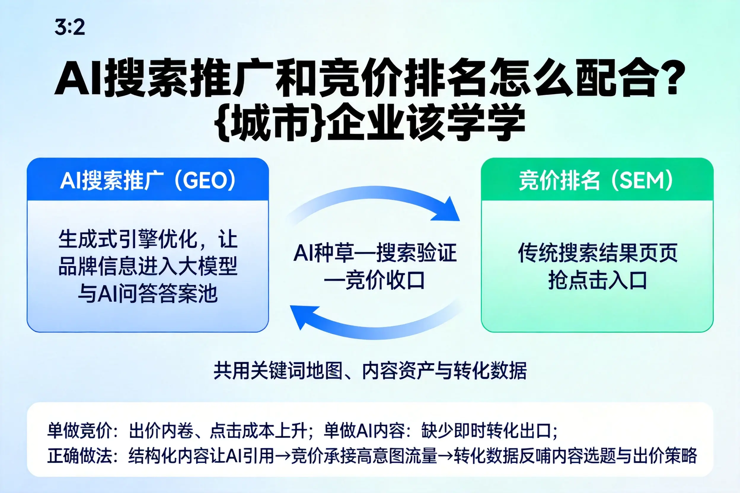 AI搜索推广和竞价排名怎么配合?漯河企业该学学
