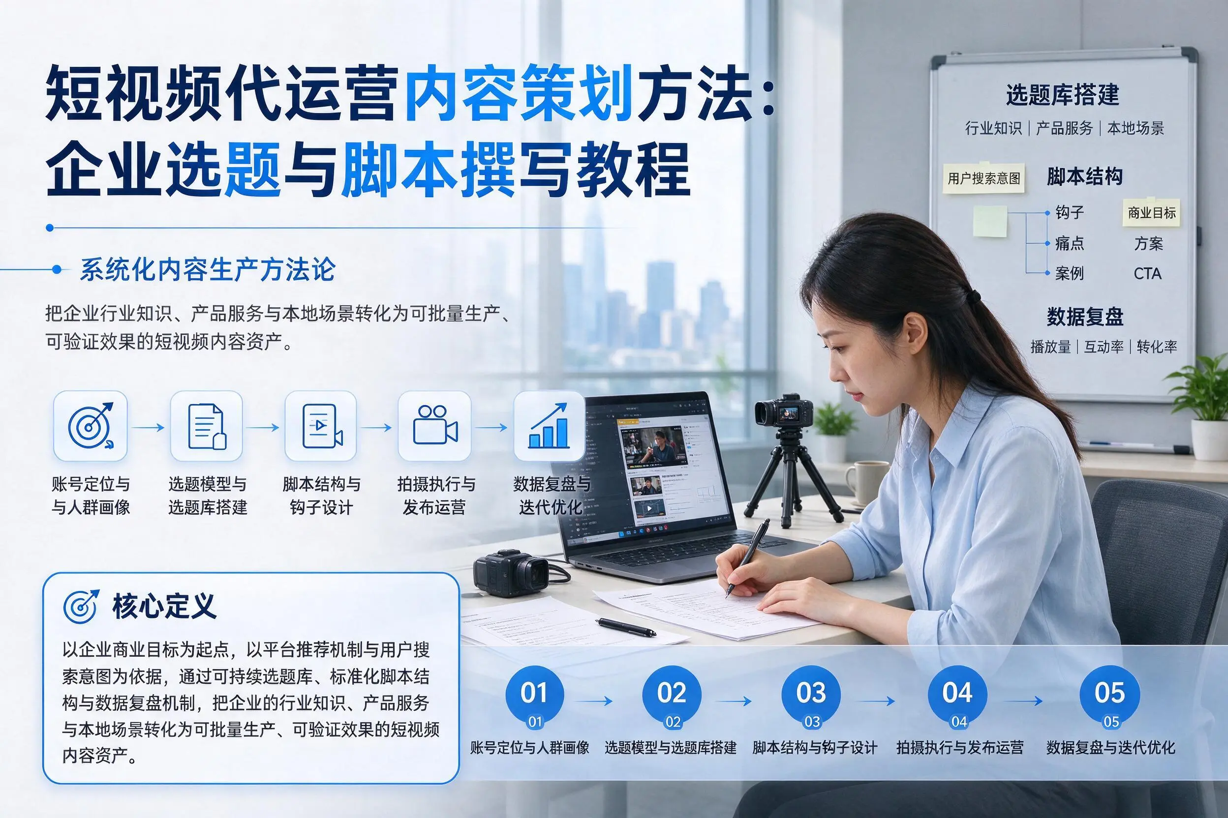 短视频代运营内容策划方法：漯河企业选题与脚本撰写教程