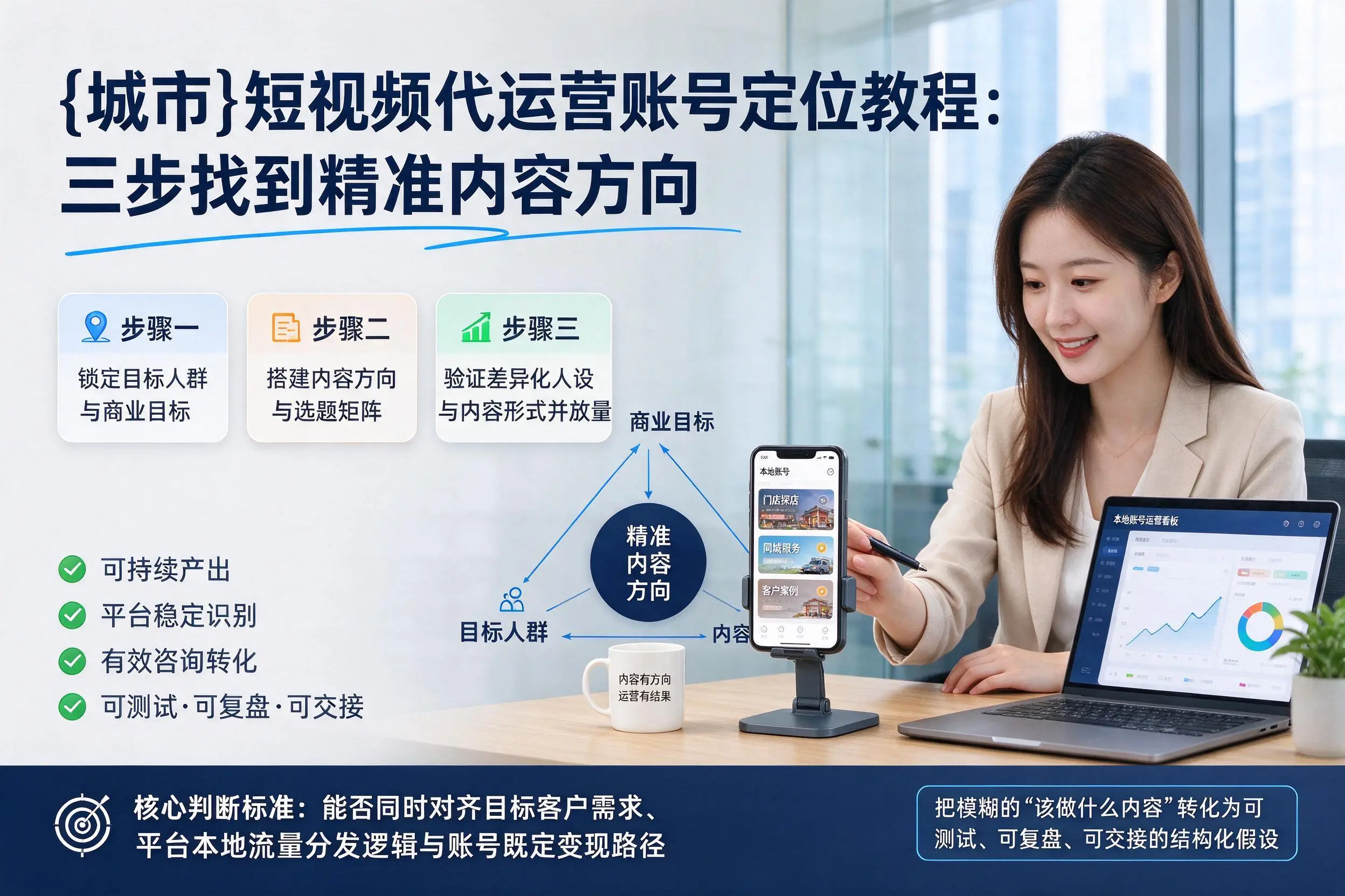 漯河短视频代运营账号定位教程：三步找到精准内容方向