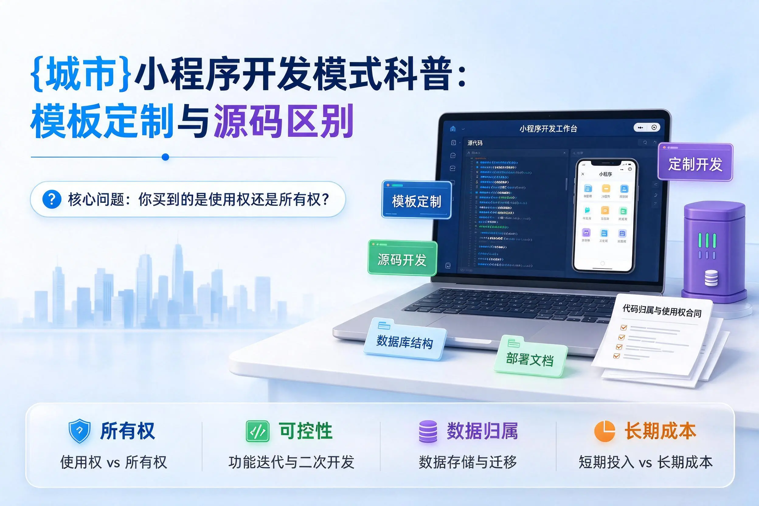 漯河小程序开发模式科普：模板定制与源码区别