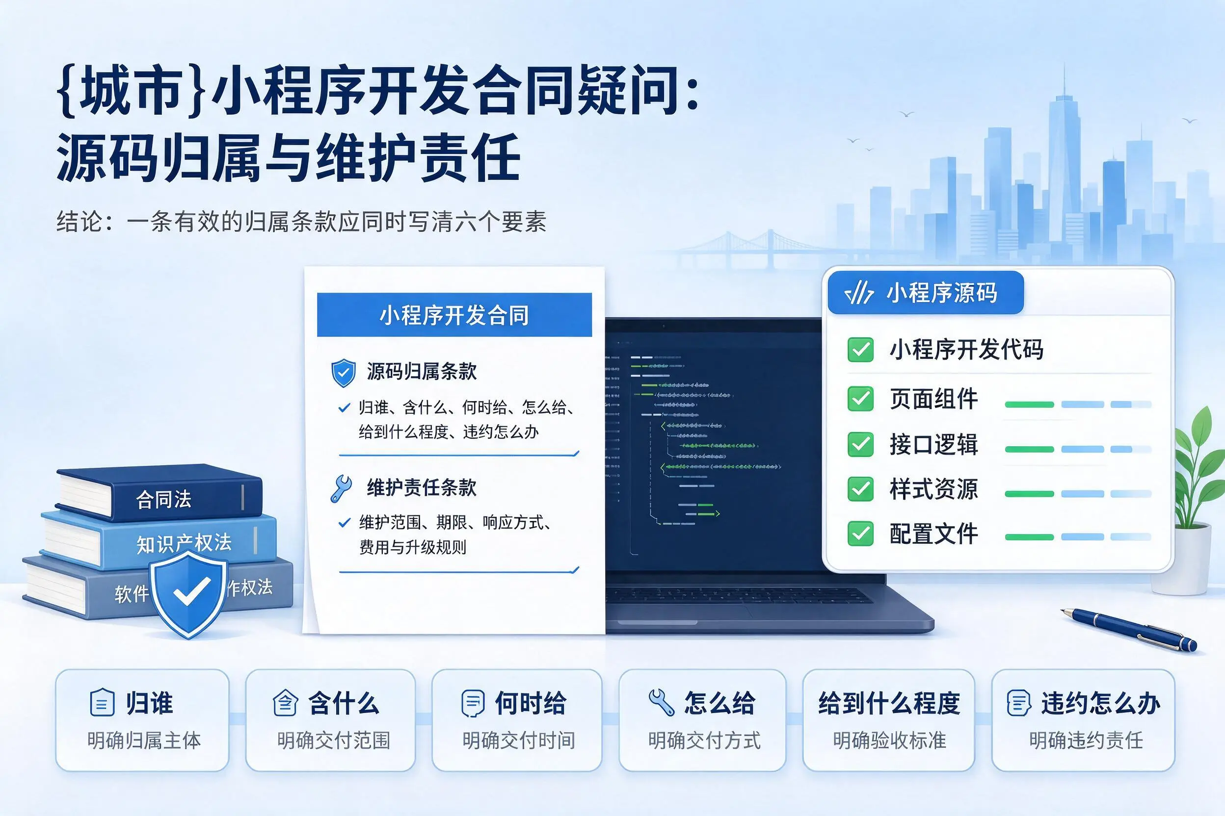 漯河小程序开发合同疑问：源码归属与维护责任