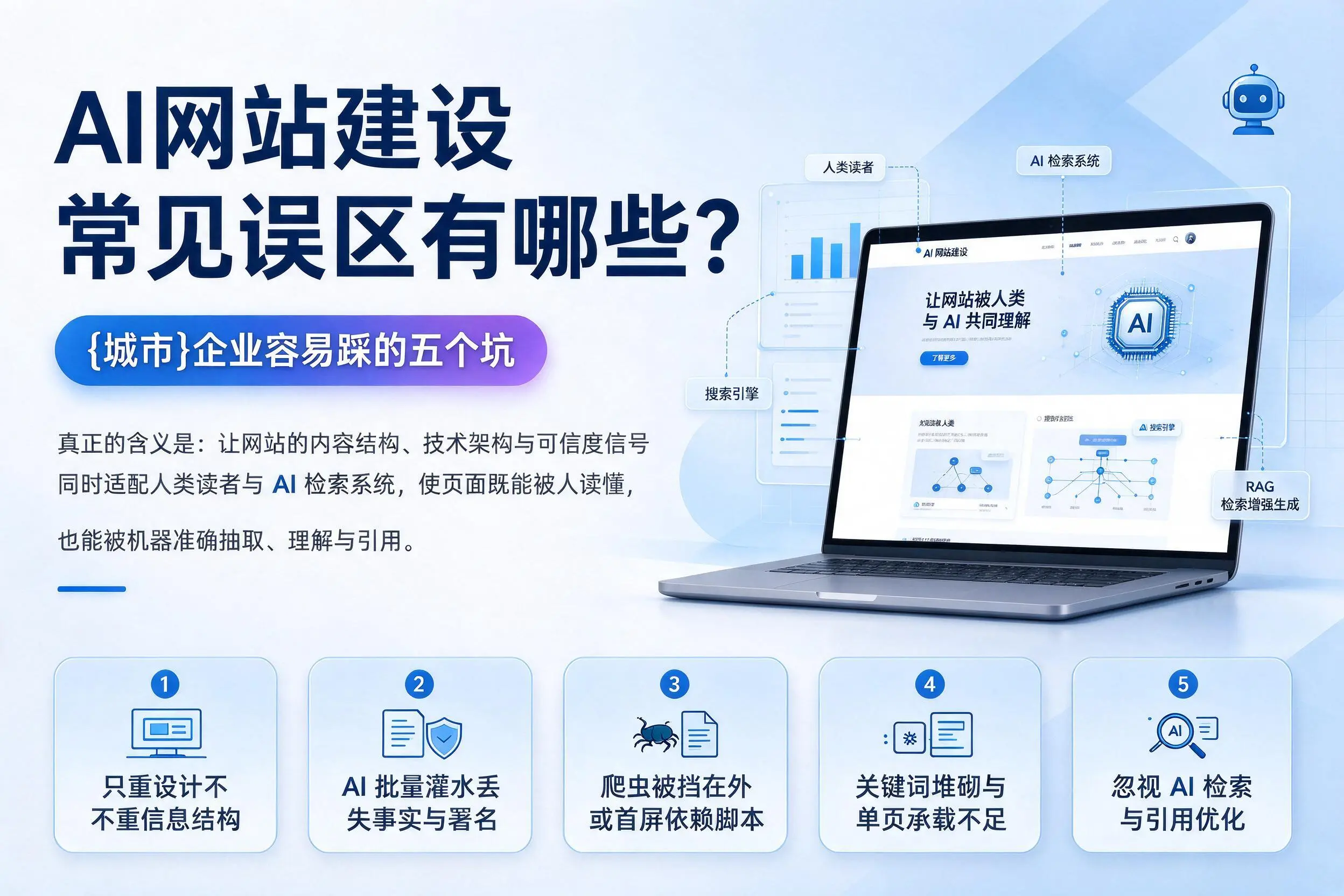 AI网站建设常见误区有哪些?漯河企业容易踩的五个坑