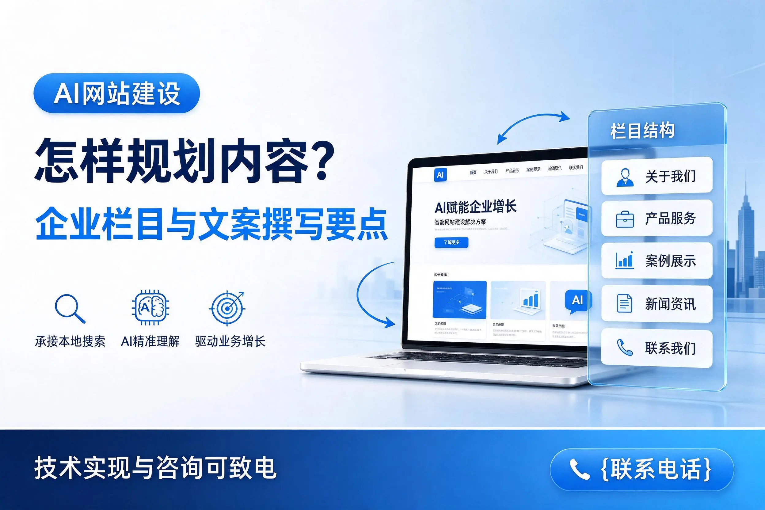 AI网站建设怎样规划内容？漯河企业栏目与文案撰写要点
