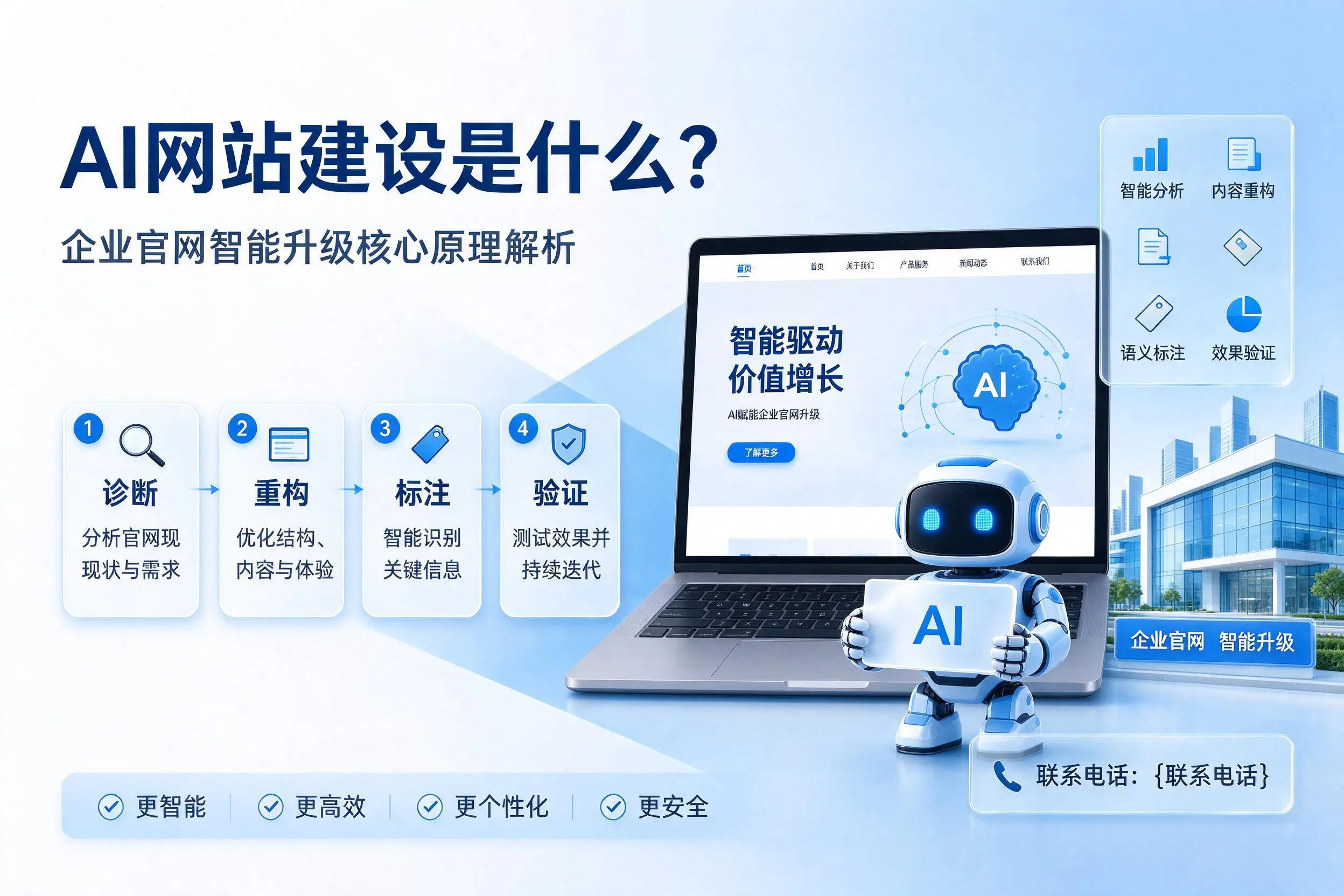 AI网站建设是什么？漯河企业官网智能升级核心原理解析