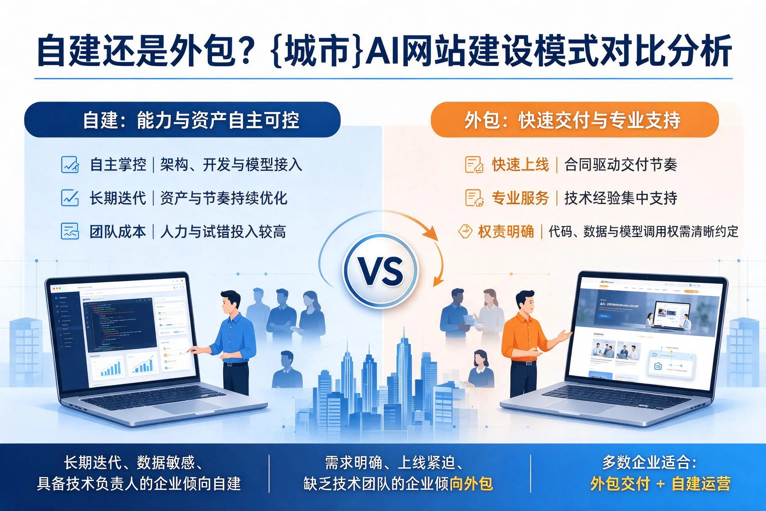 自建还是外包？漯河AI网站建设模式对比分析