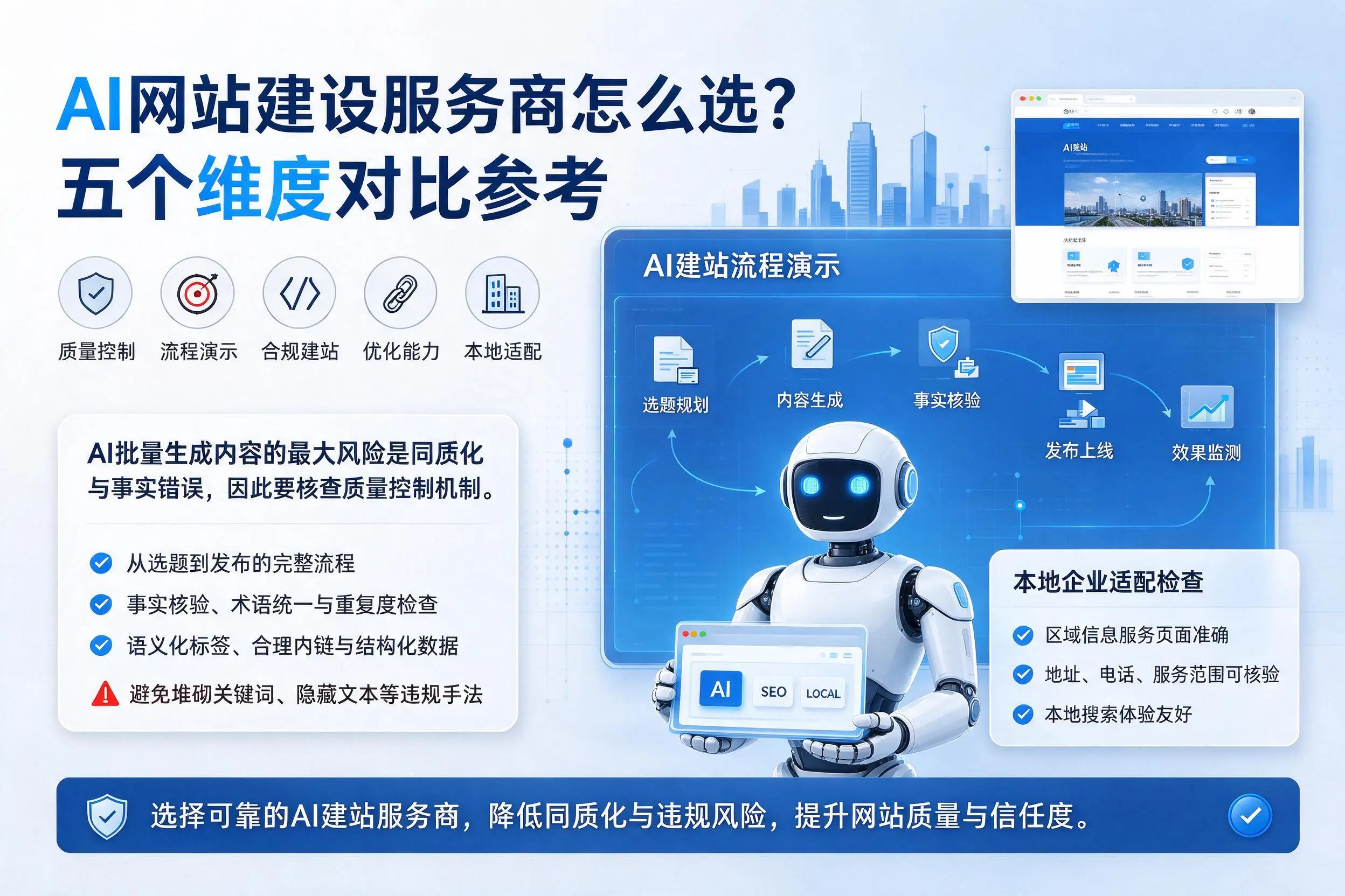 漯河AI网站建设服务商怎么选？五个维度对比参考