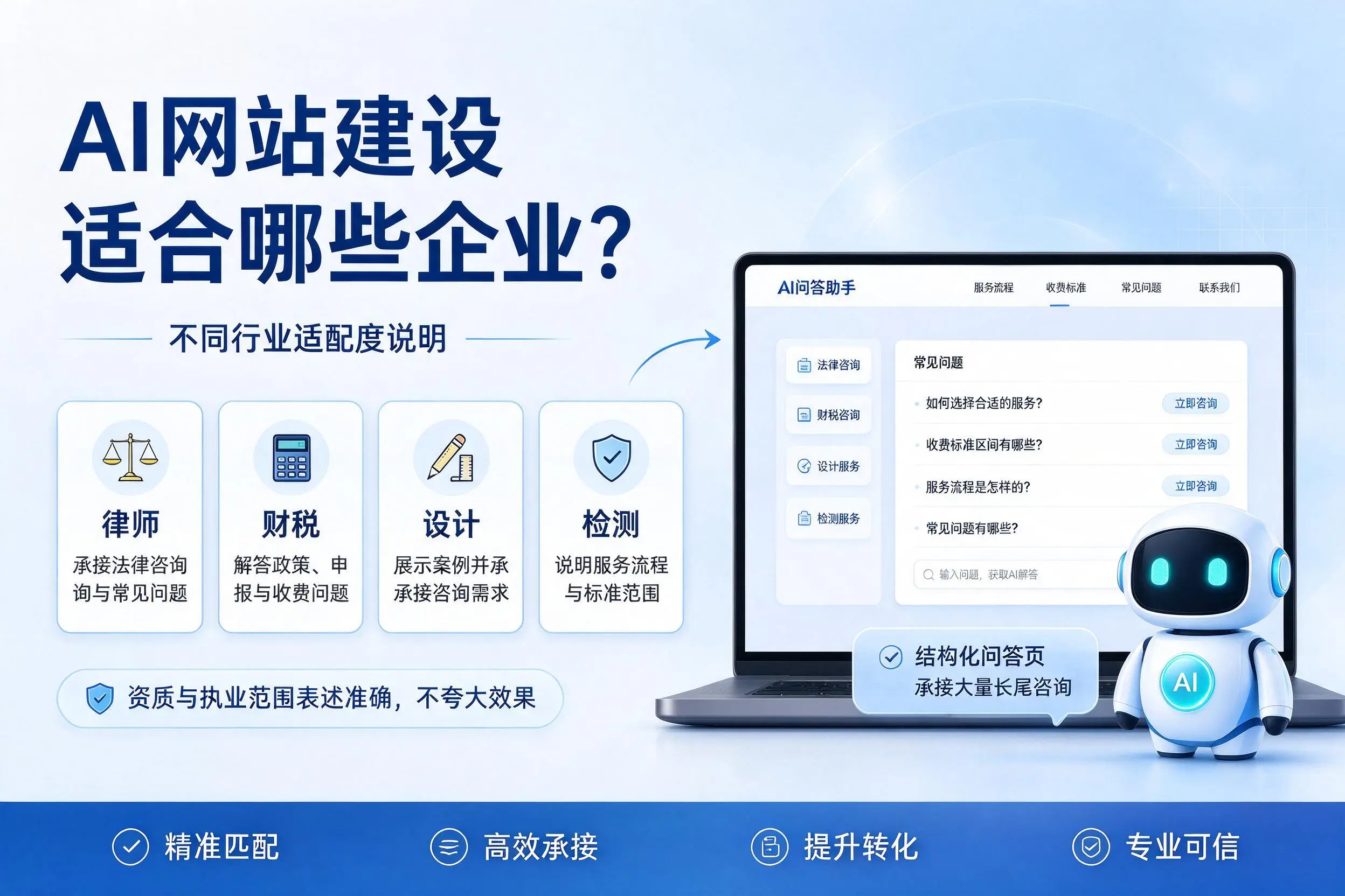 AI网站建设适合哪些企业？漯河不同行业适配度说明