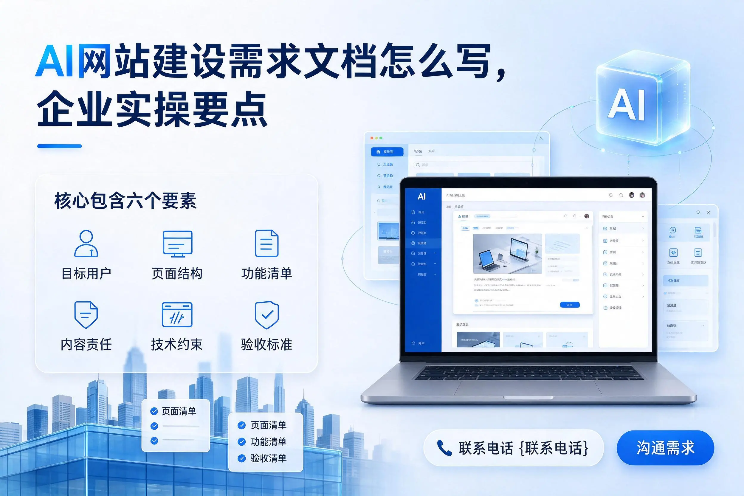 AI网站建设需求文档怎么写,漯河企业实操要点