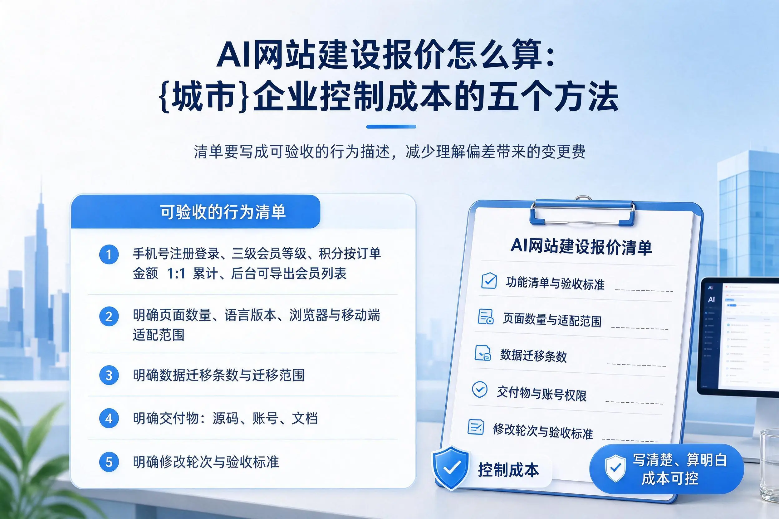 AI网站建设报价怎么算：漯河企业控制成本的五个方法